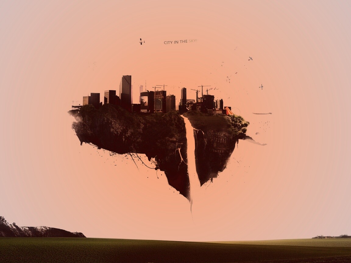 Небесный город обои