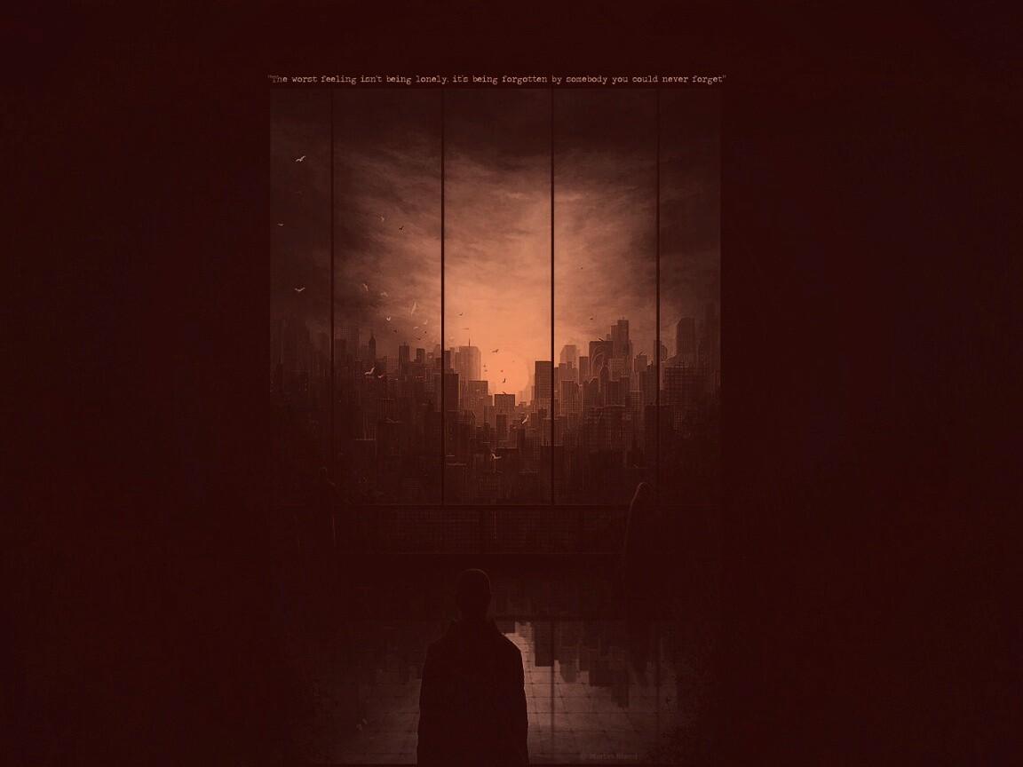 Человек в тени обои