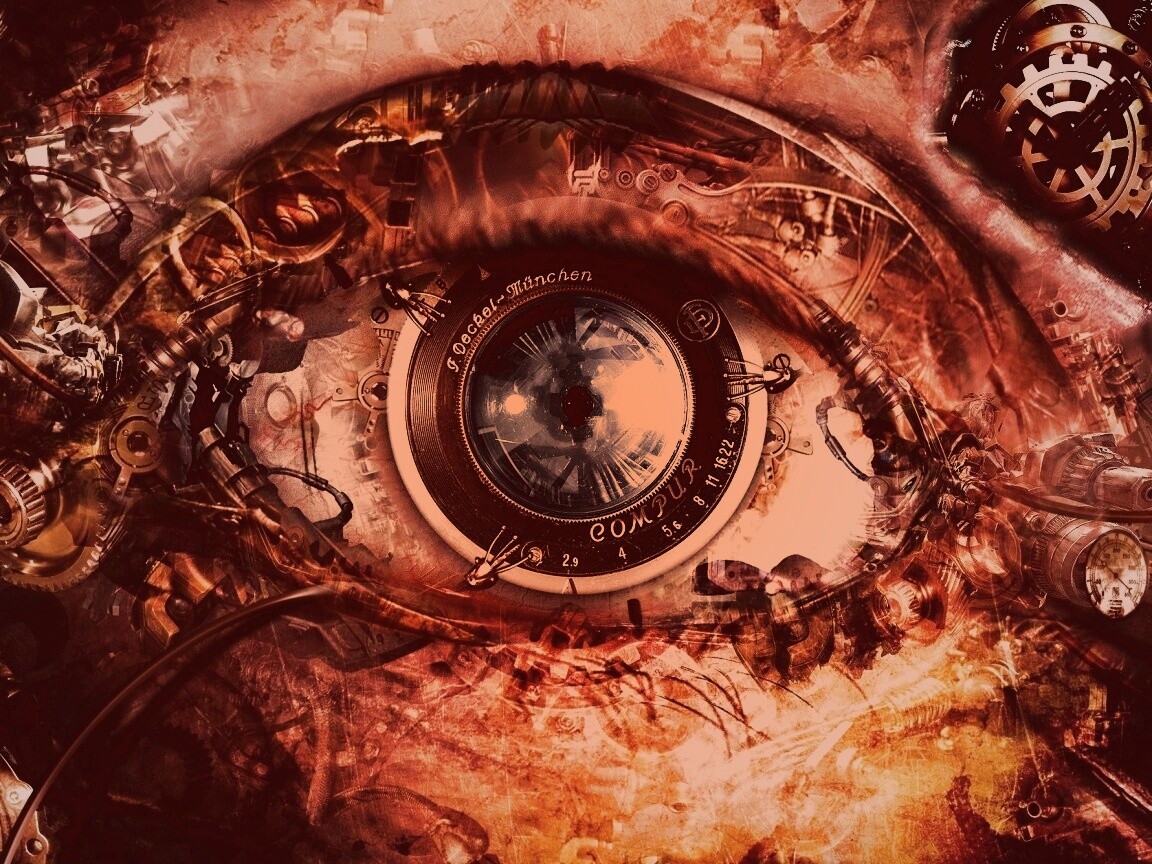 Механический глаз обои