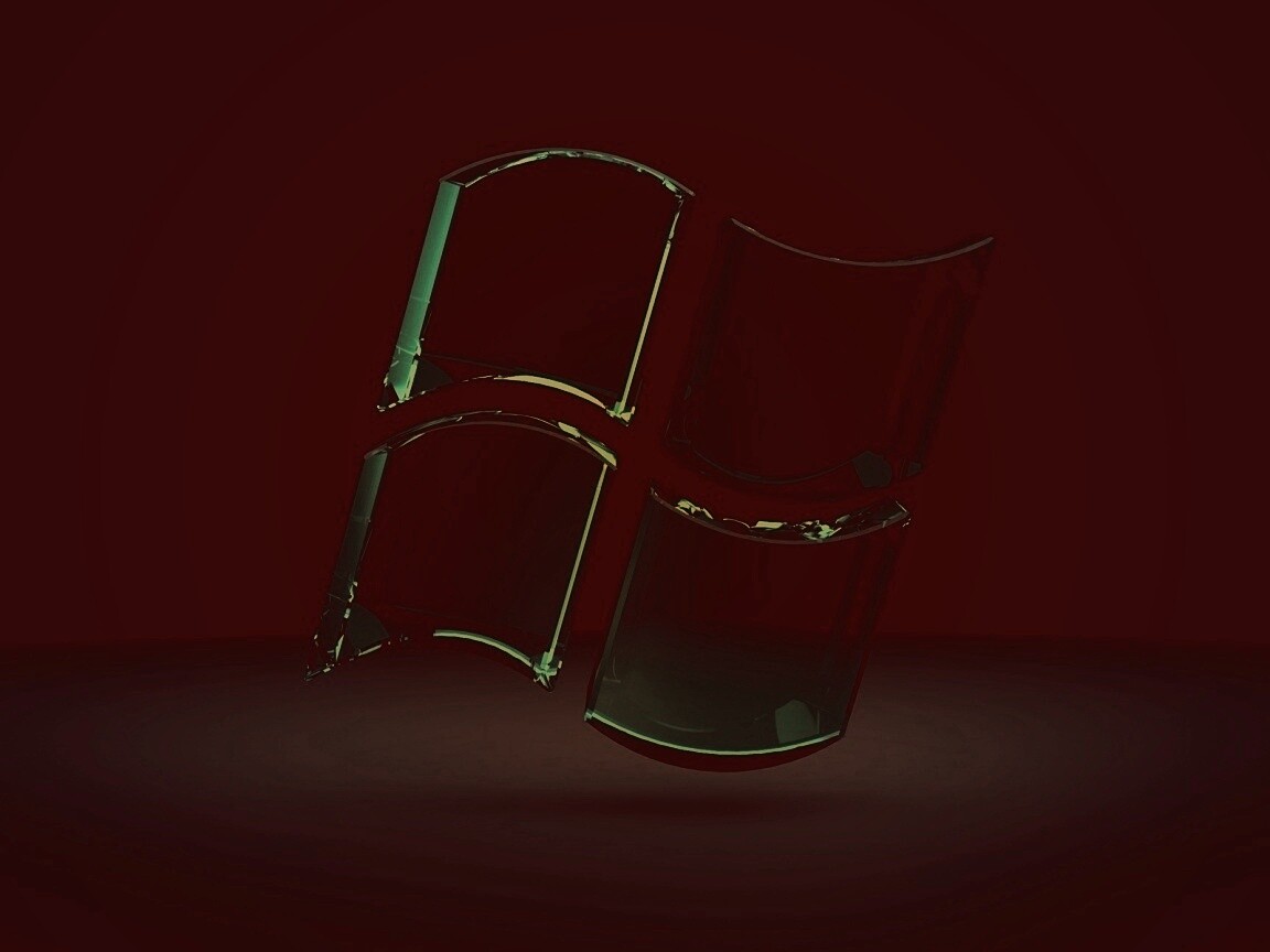 Логотип Windows из стекла обои