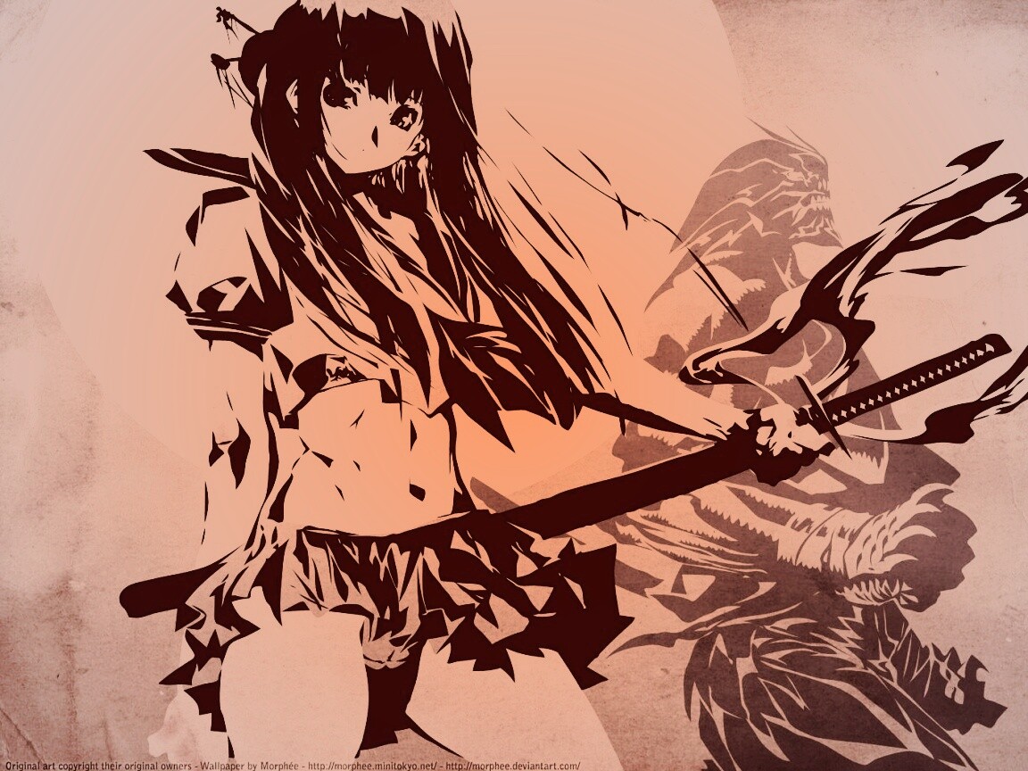 Девушка с мечом обои