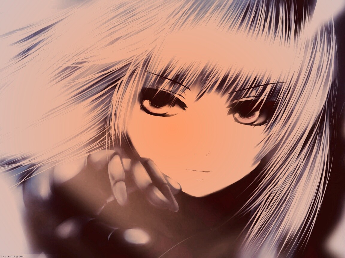 Девушка с голубыми волосами обои