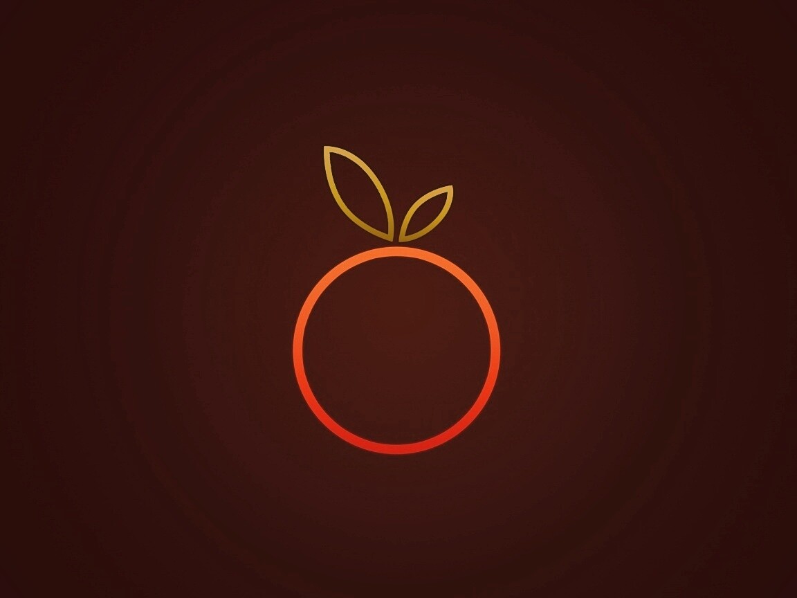 Стилизованная апельсинка обои