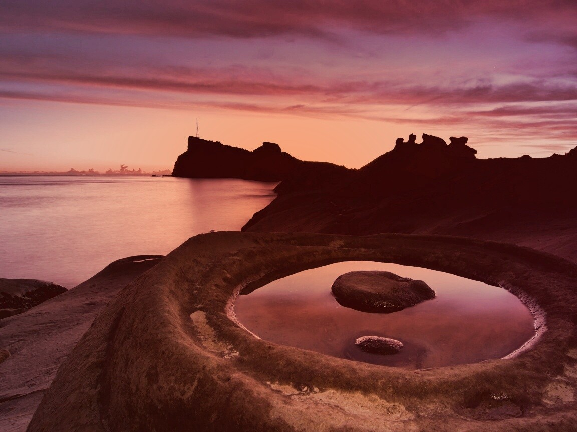 Закат на побережье обои