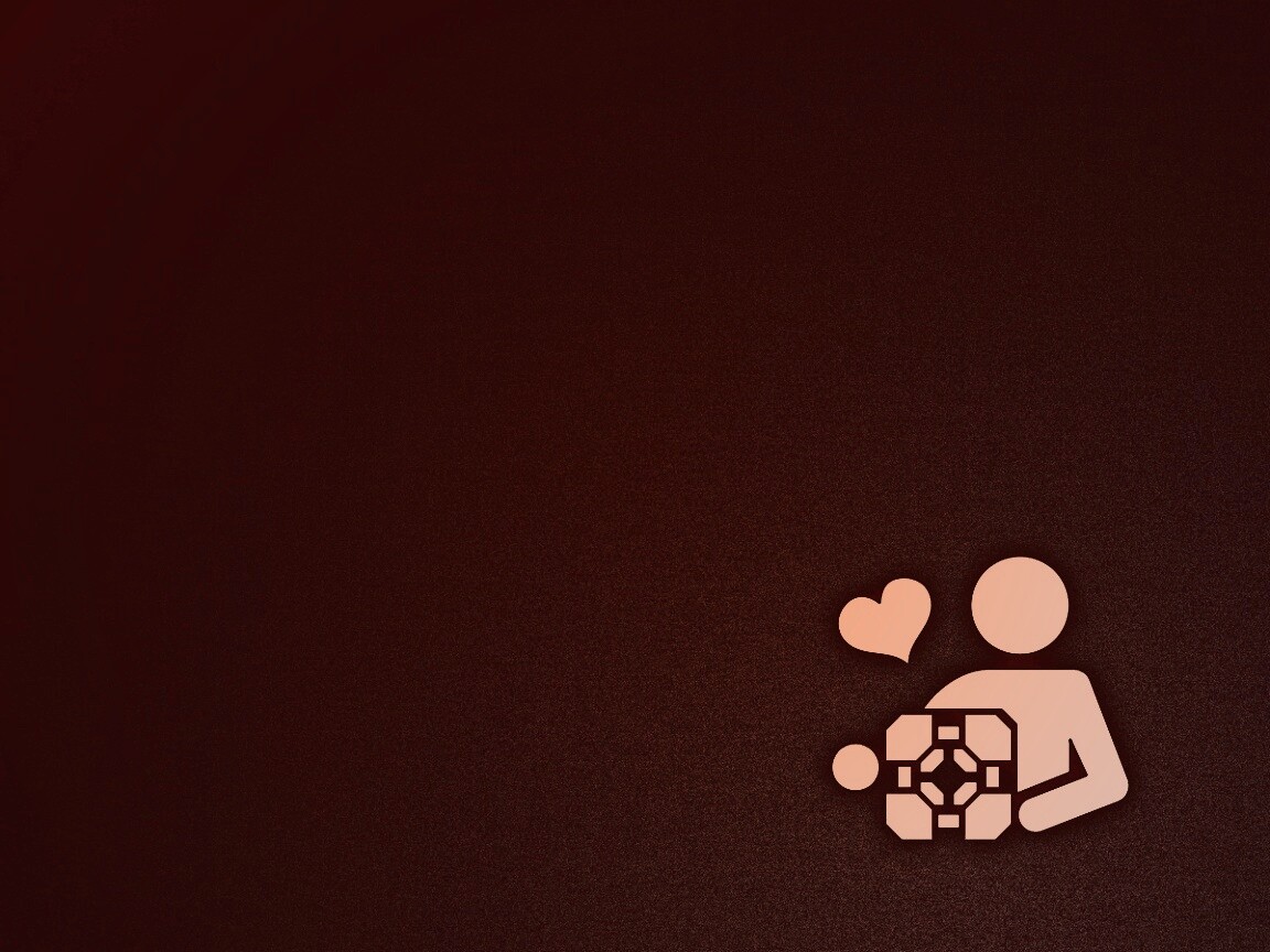 Ты и твой companion cube обои