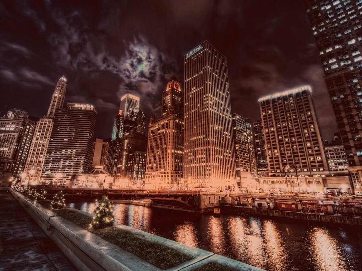 Потрясающий городской вид обои