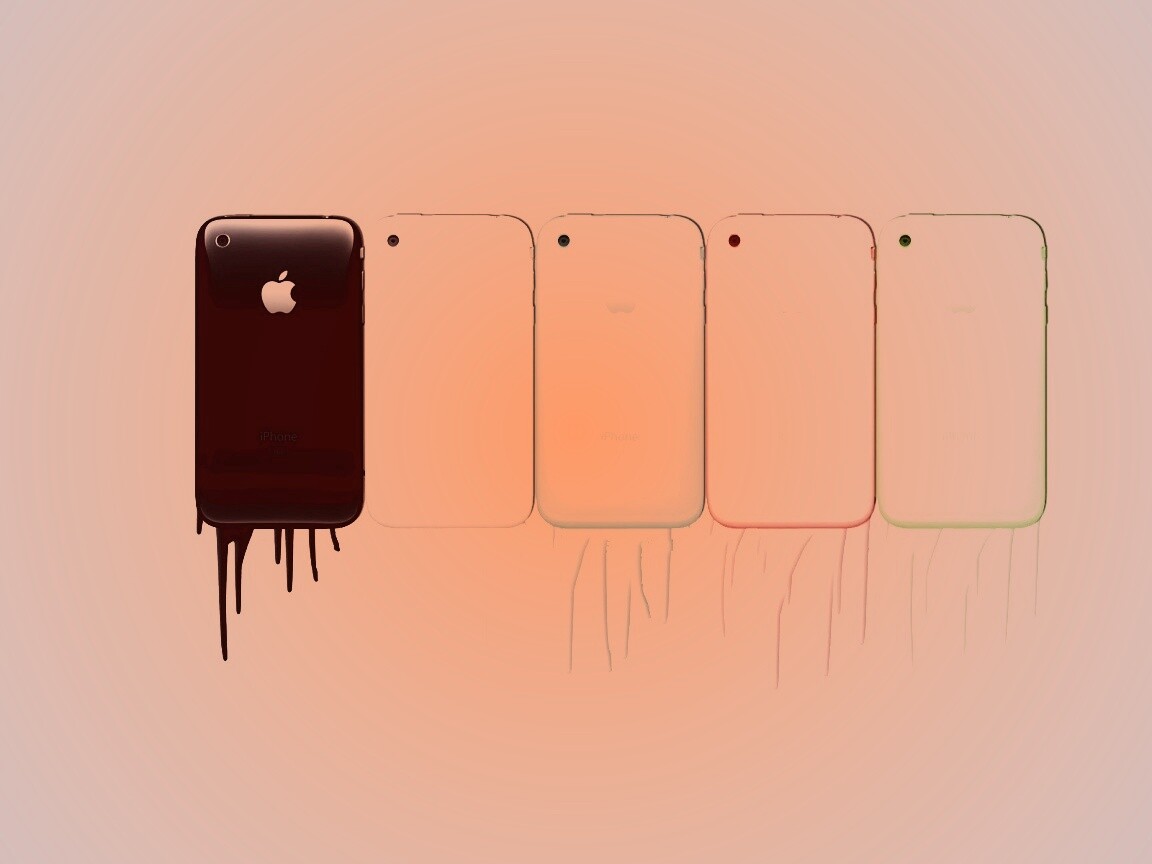 iPhone в разных цветах обои