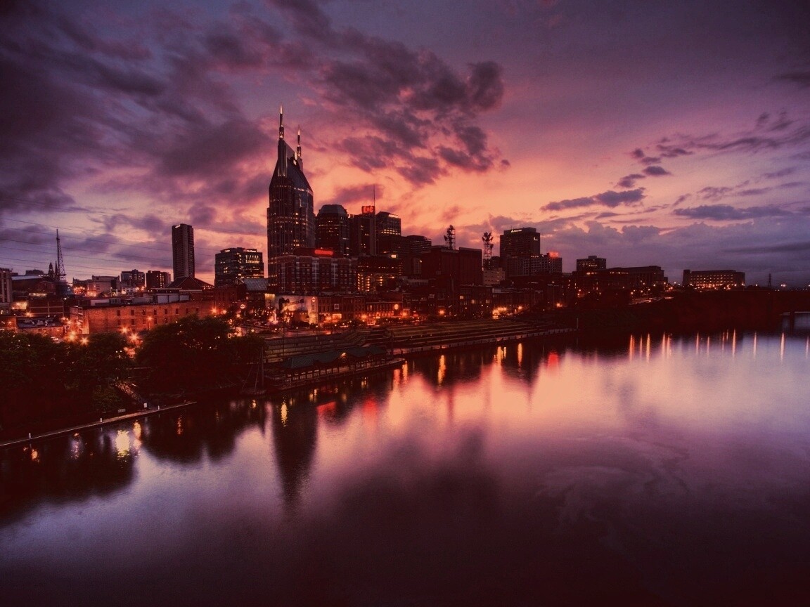 Ночной город обои