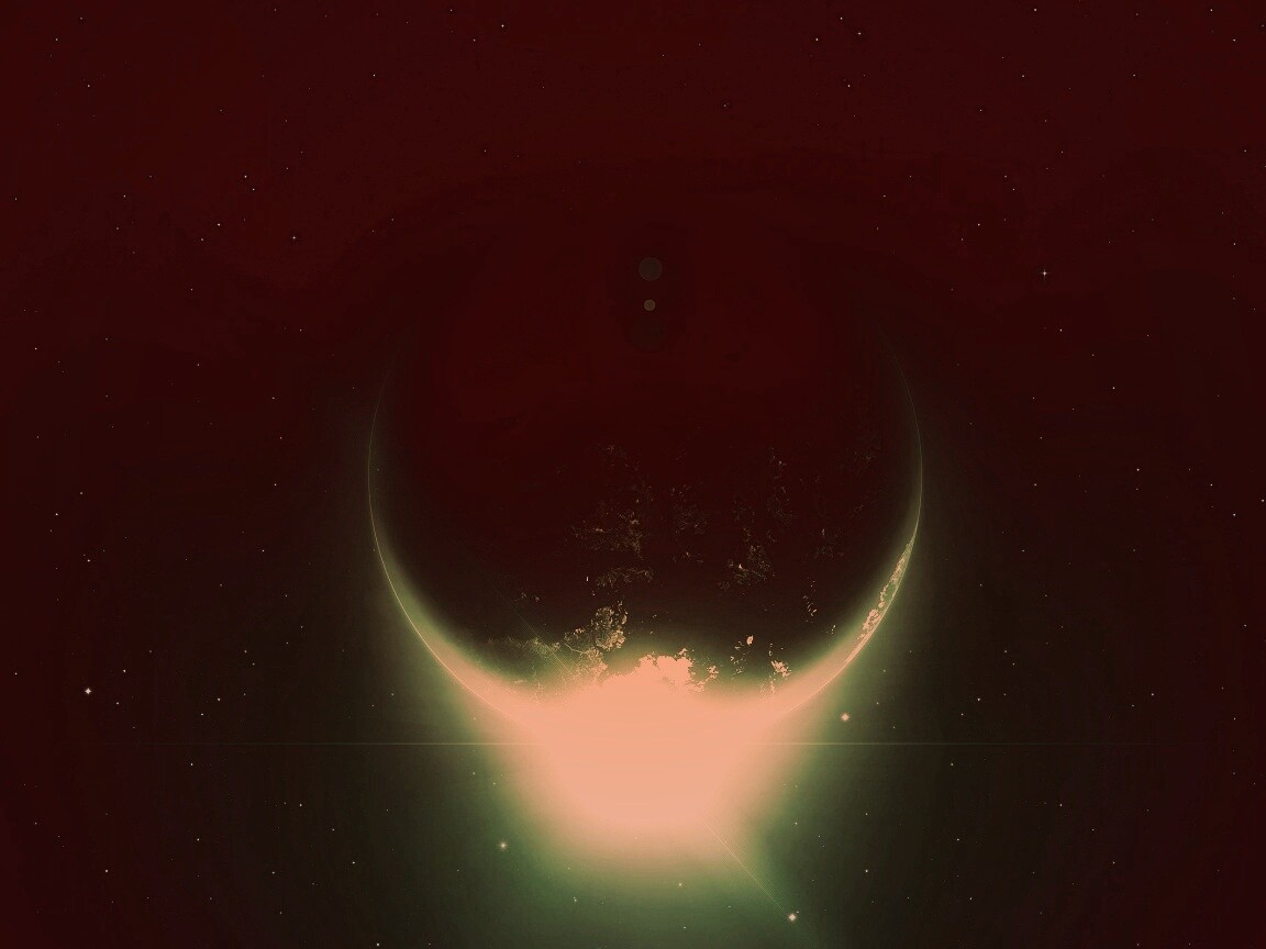 Восход виден из космоса обои