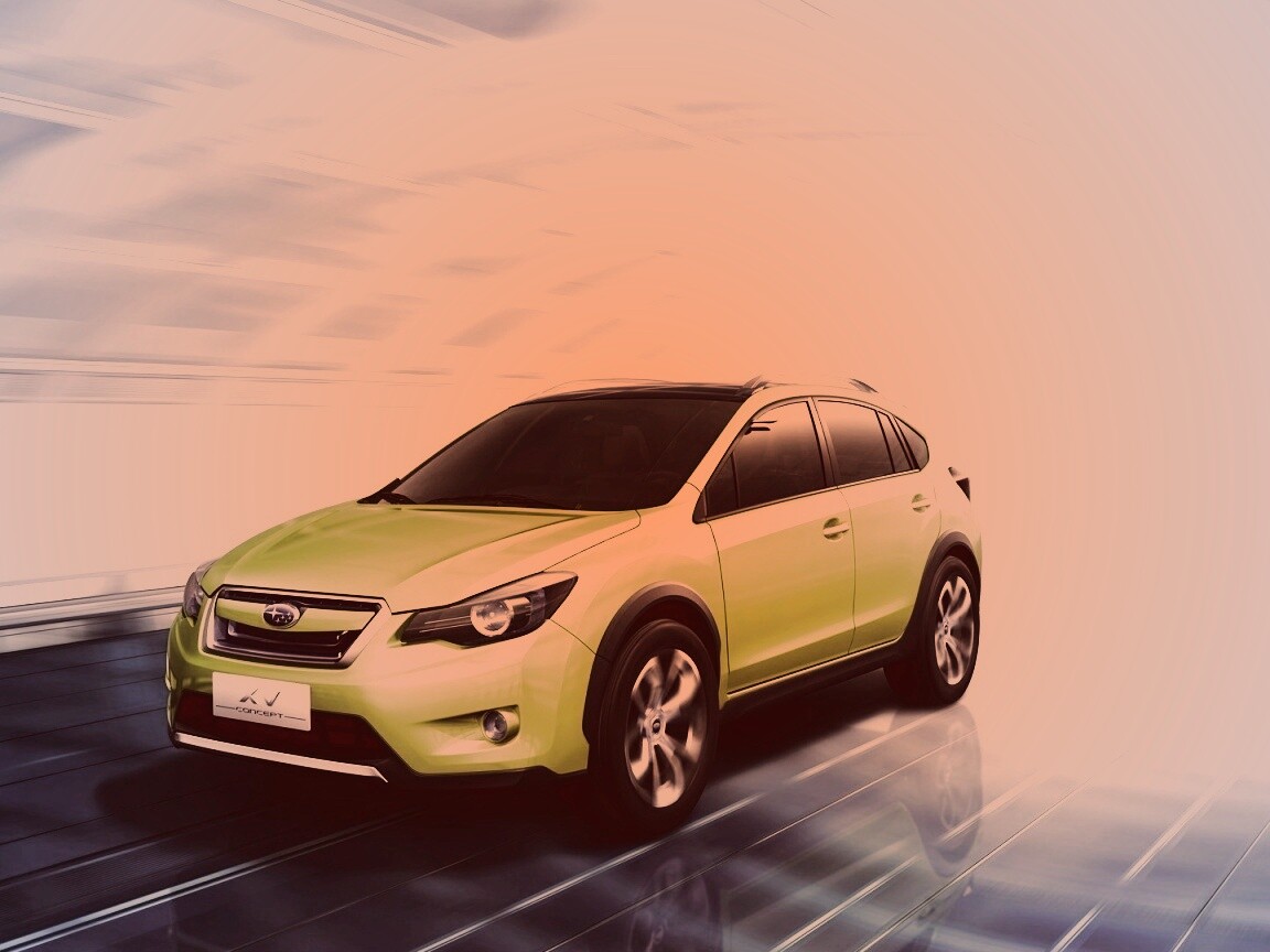 Субару в тоннеле обои