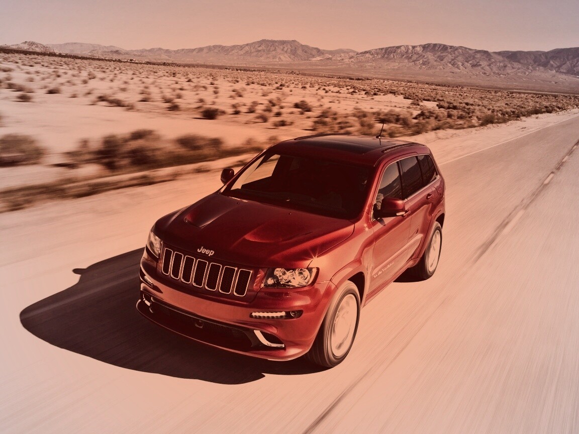 Красный Jeep обои