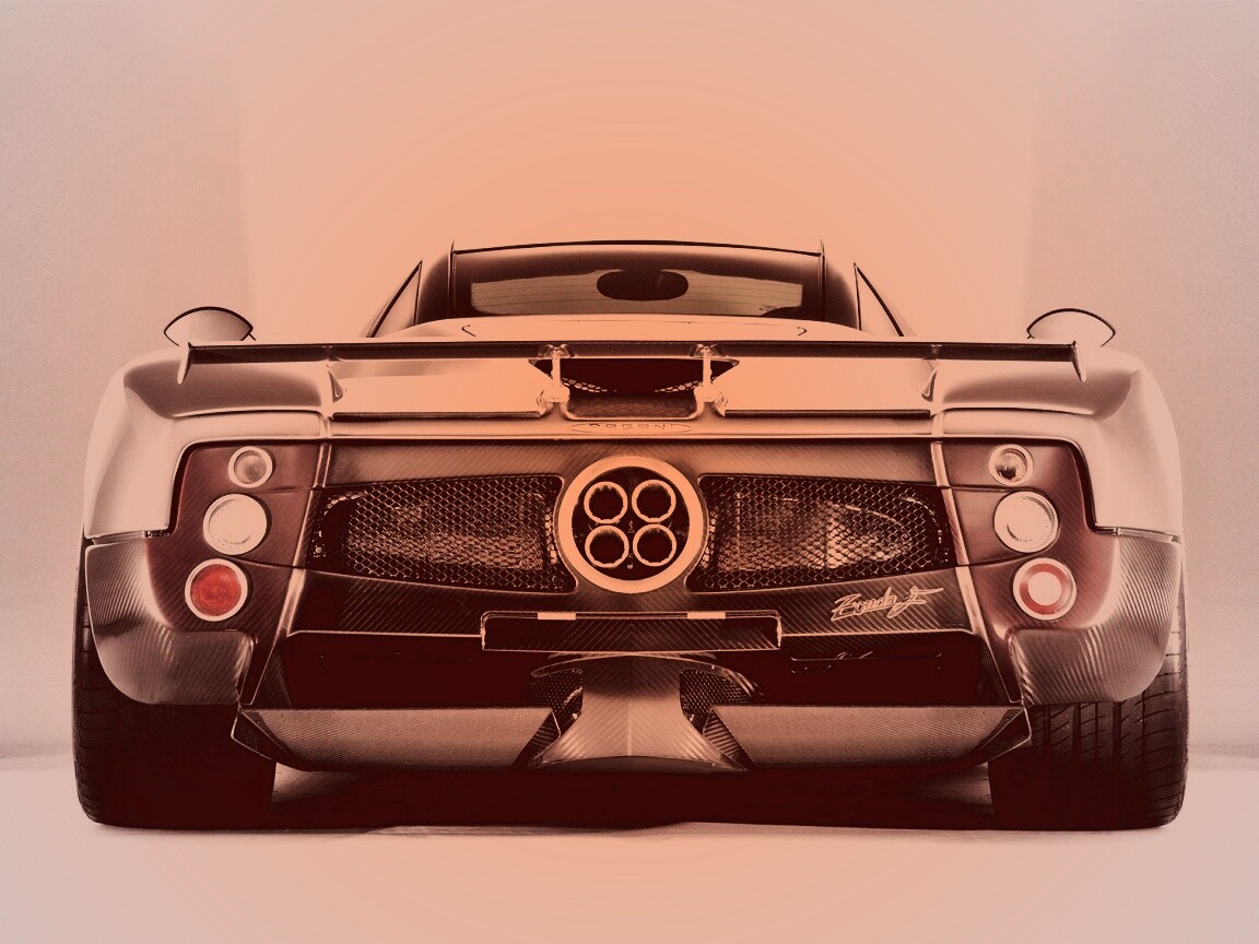 Pagani Zonda сзади обои