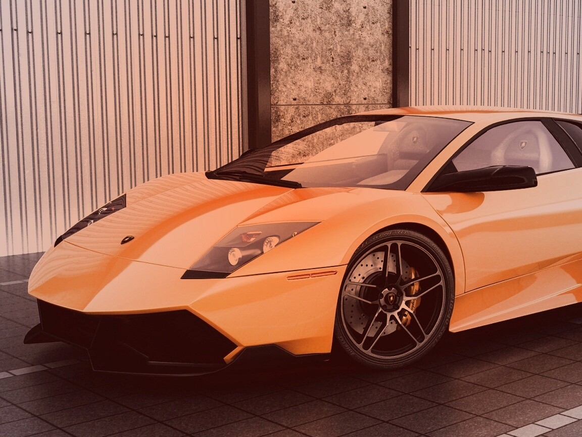 Жёлтый Ламборджини обои