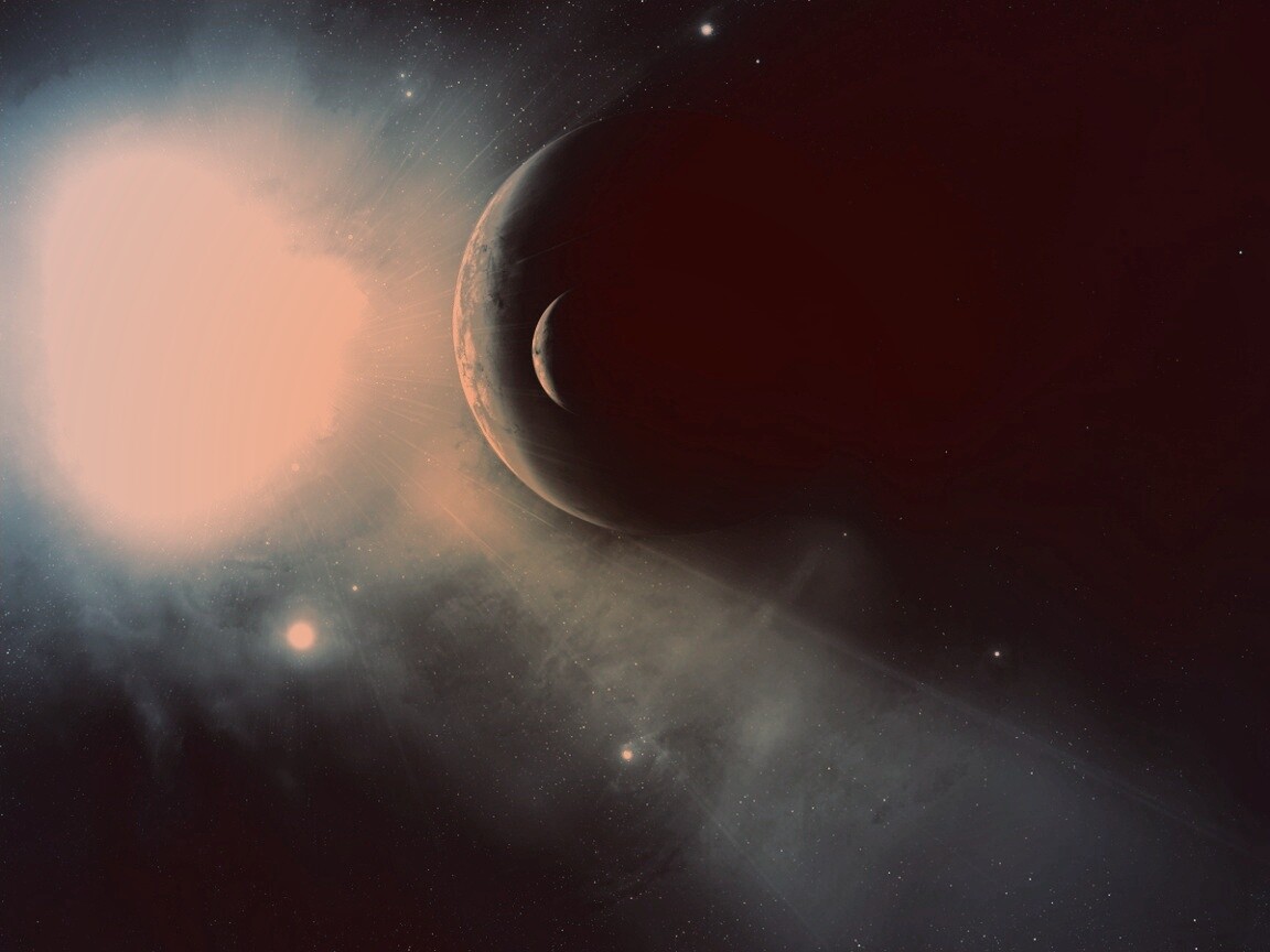 Перенасыщение голубым цветом обои