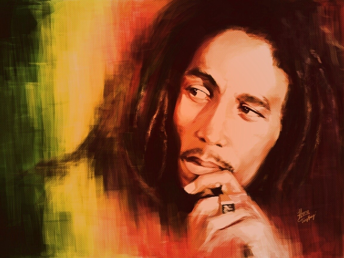 Портет Боба Марли обои