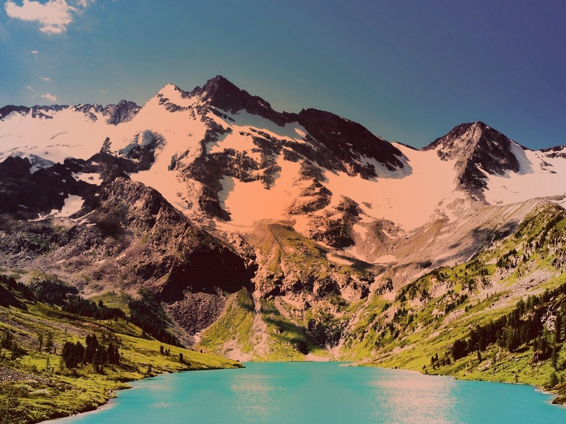 Горное озеро обои