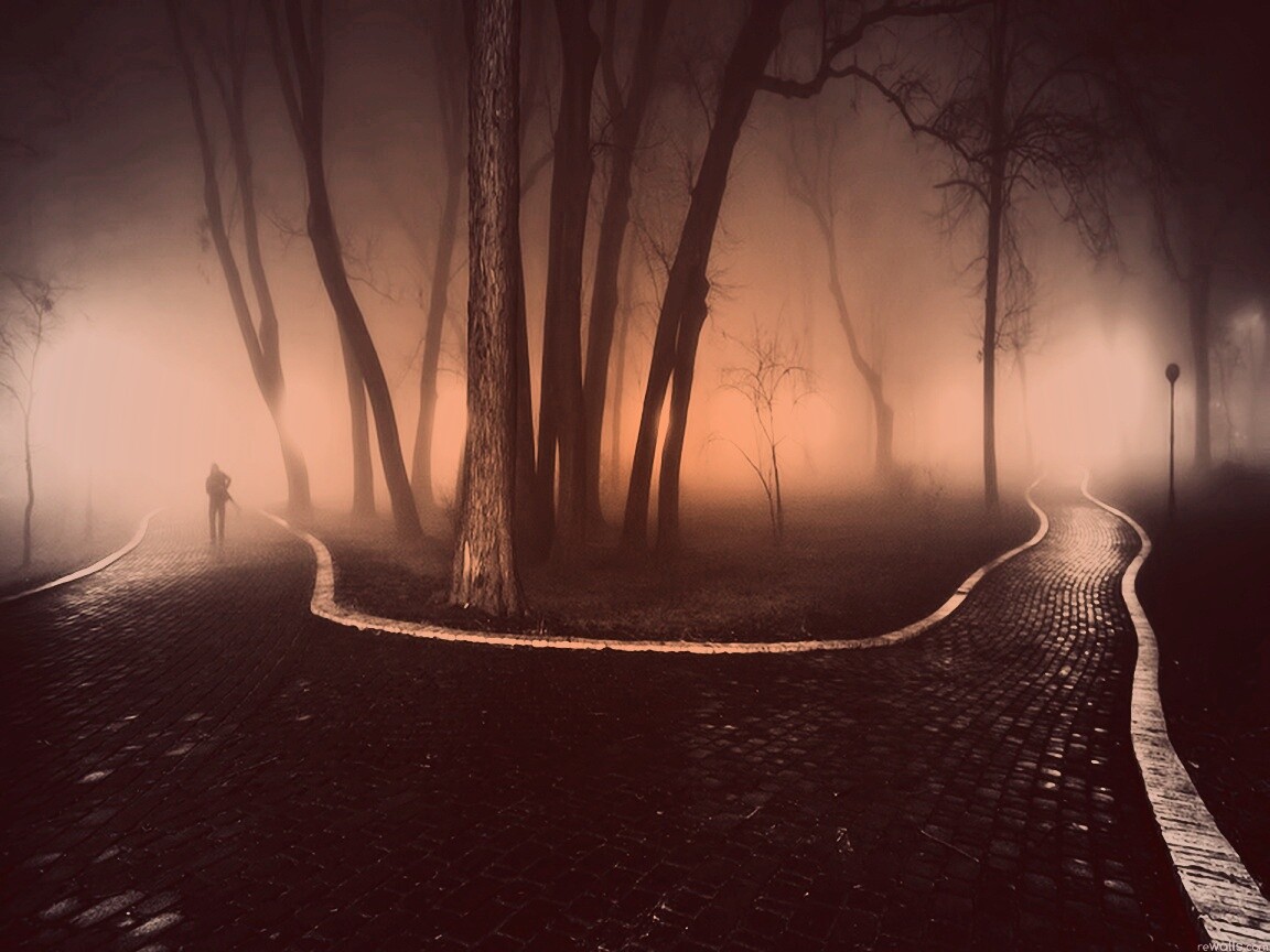 Пустынный лабиринт парковых дорожек обои