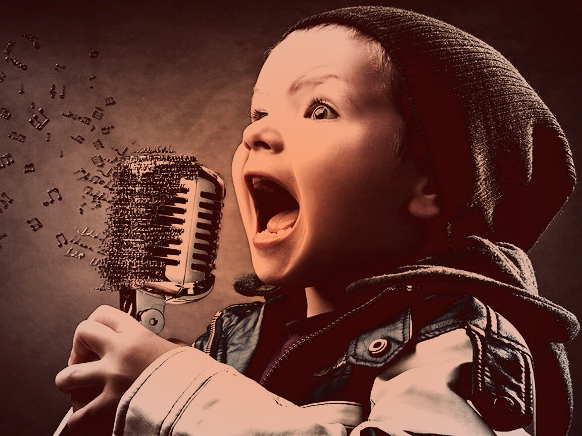 Экспрессивный певец обои