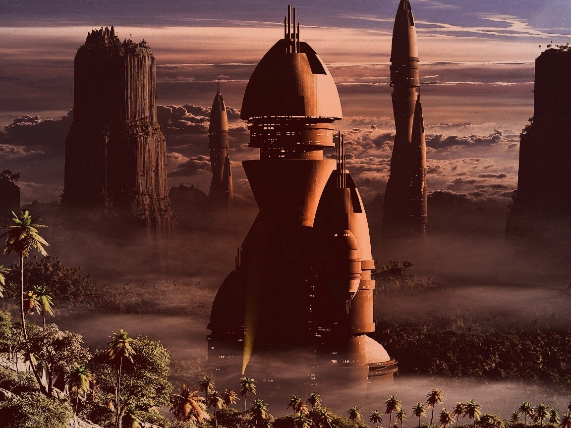 Город будущего обои