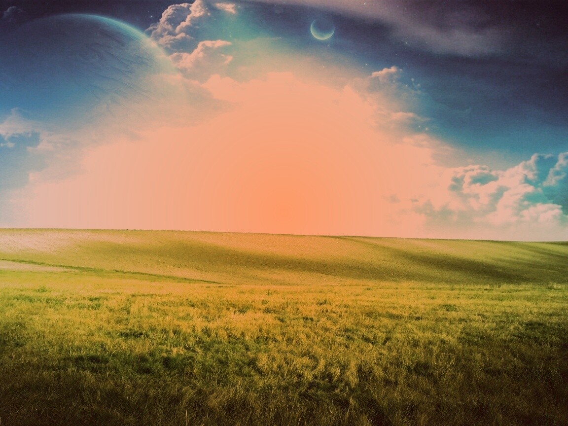 Луг на другой планете обои