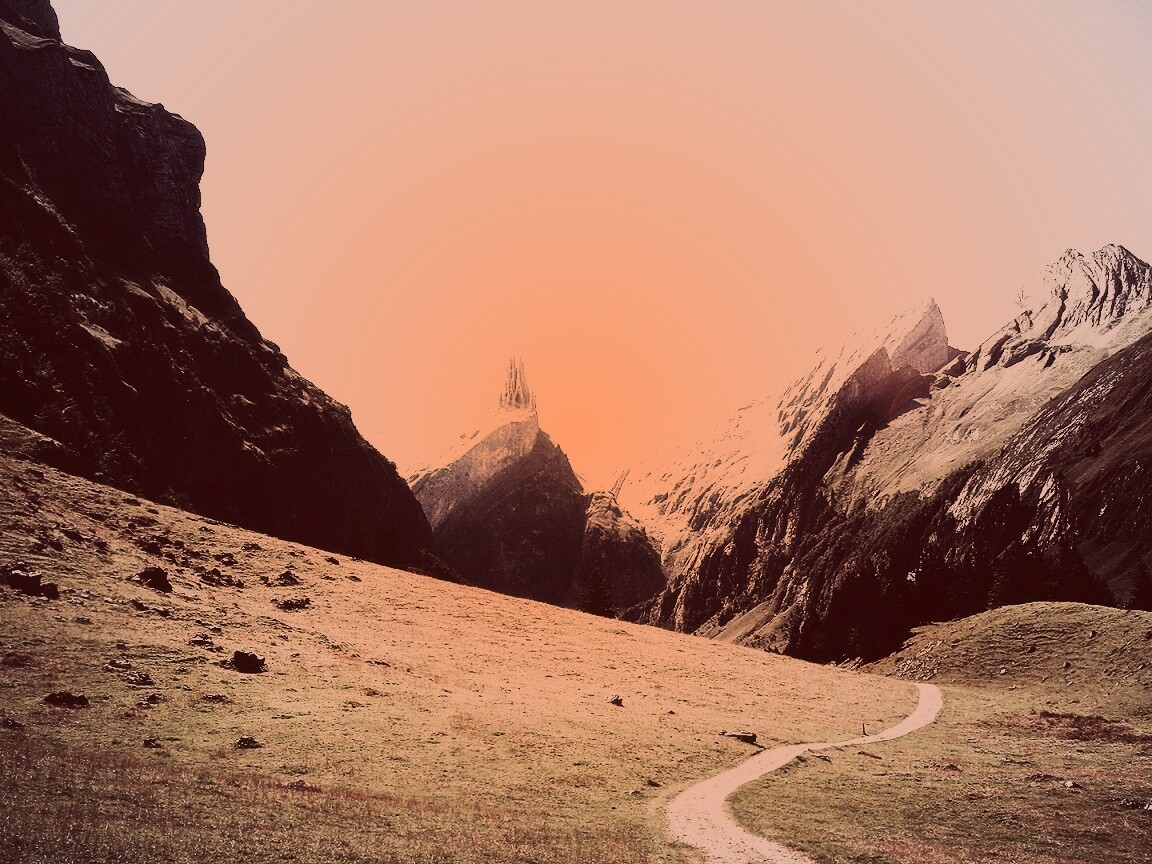 Храм в горах обои