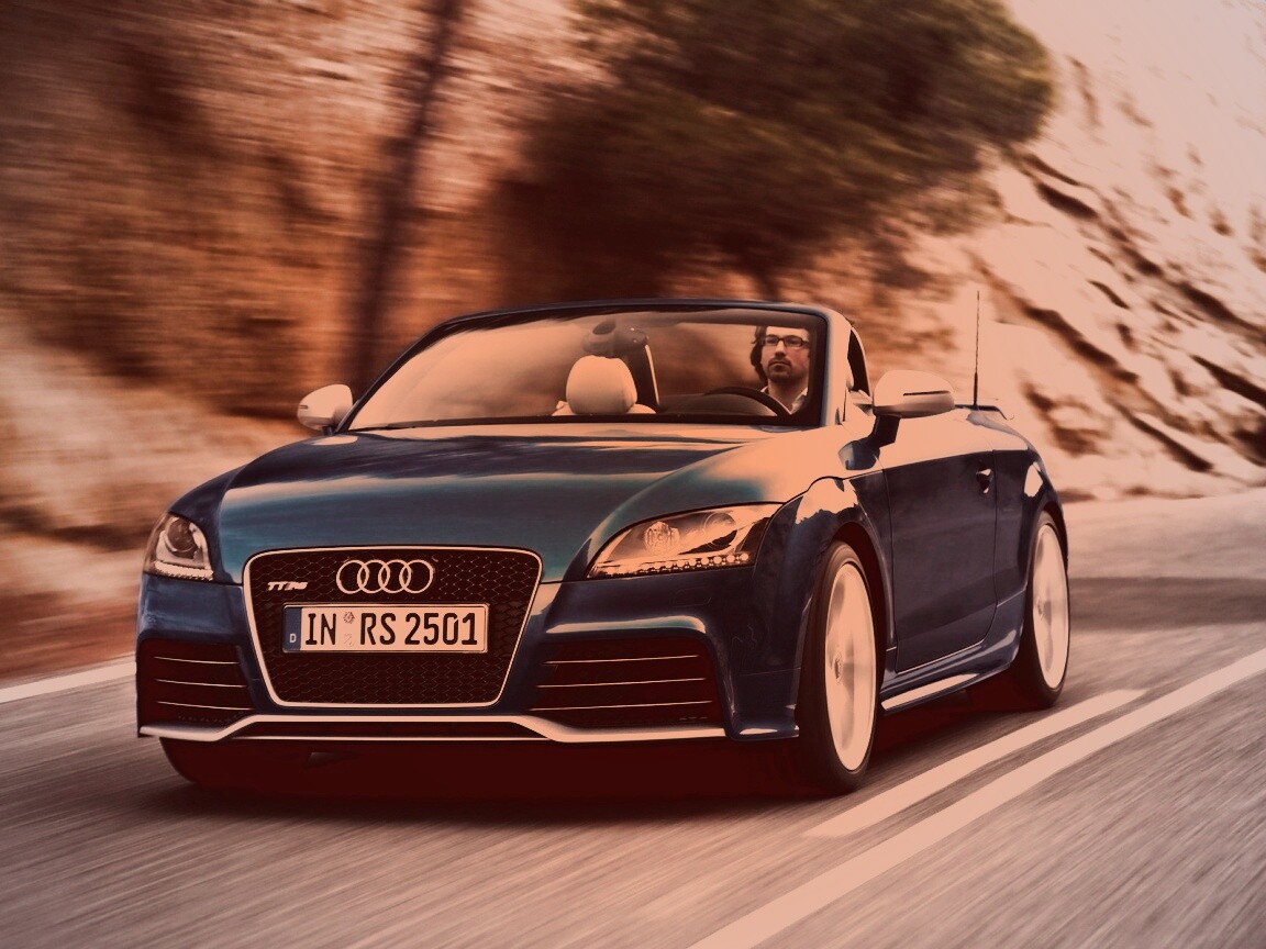 Кабриолет ауди: вид спереди обои