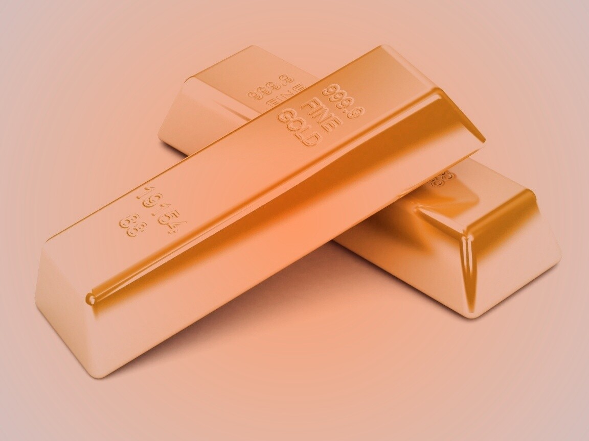 Настоящее золото в слитках обои