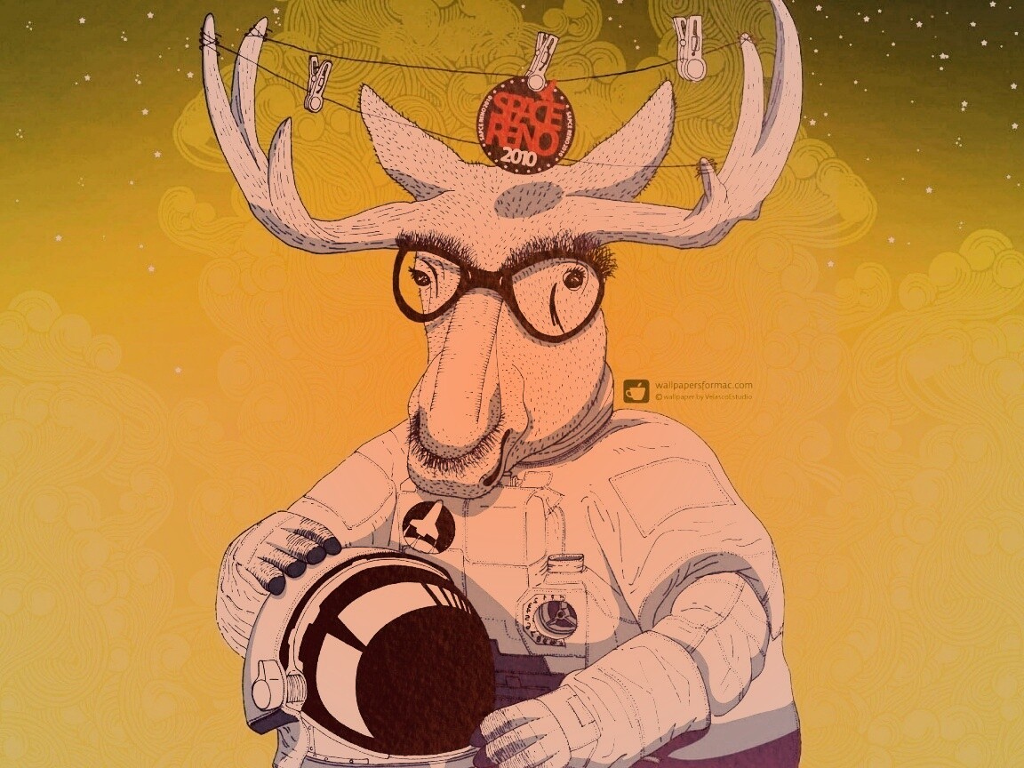 Лось в очках обои