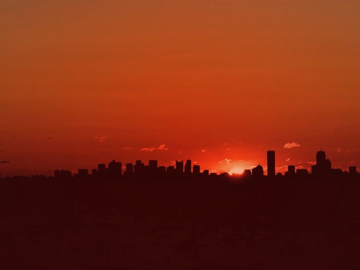 Бостонский закат обои