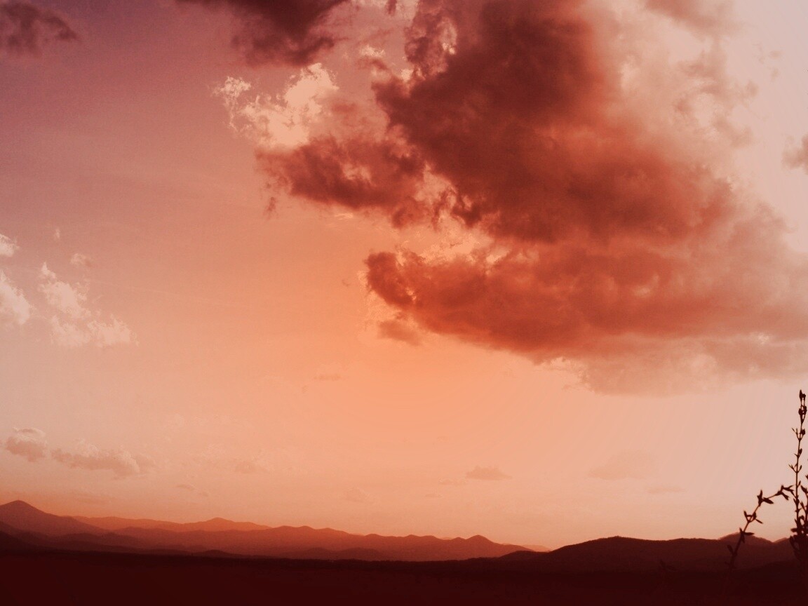 Горный закат обои