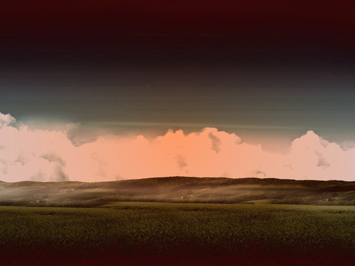 Облака у самой земли обои
