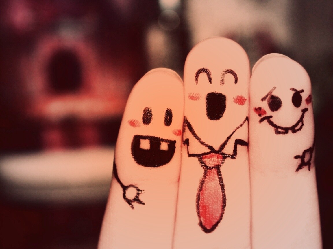 Пальцы-друзья обои