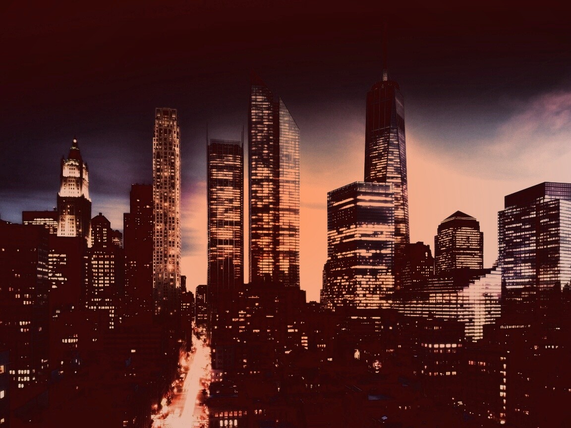 Ночной город обои