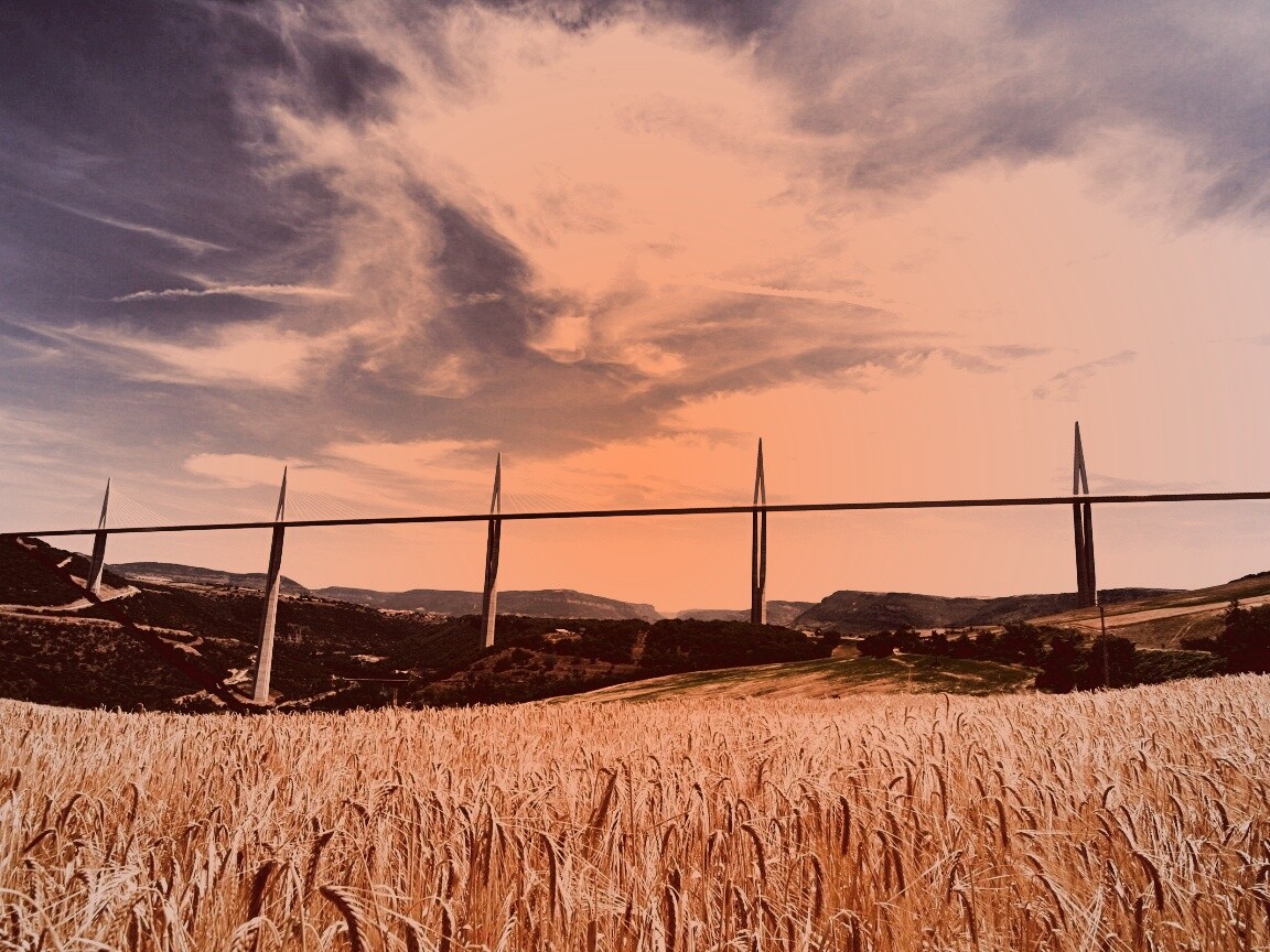 Мост над долиной обои