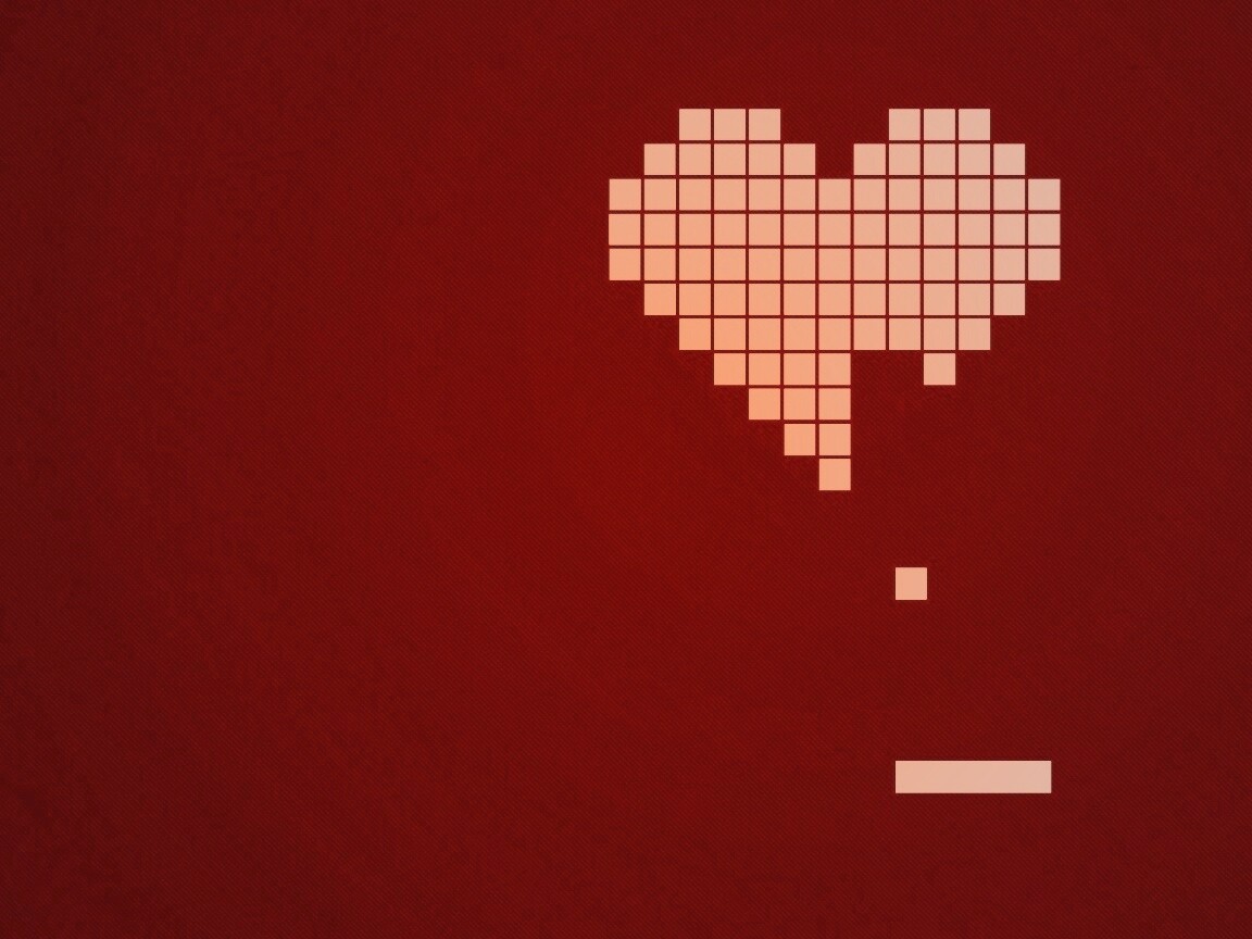 Уровень в виде сердца обои