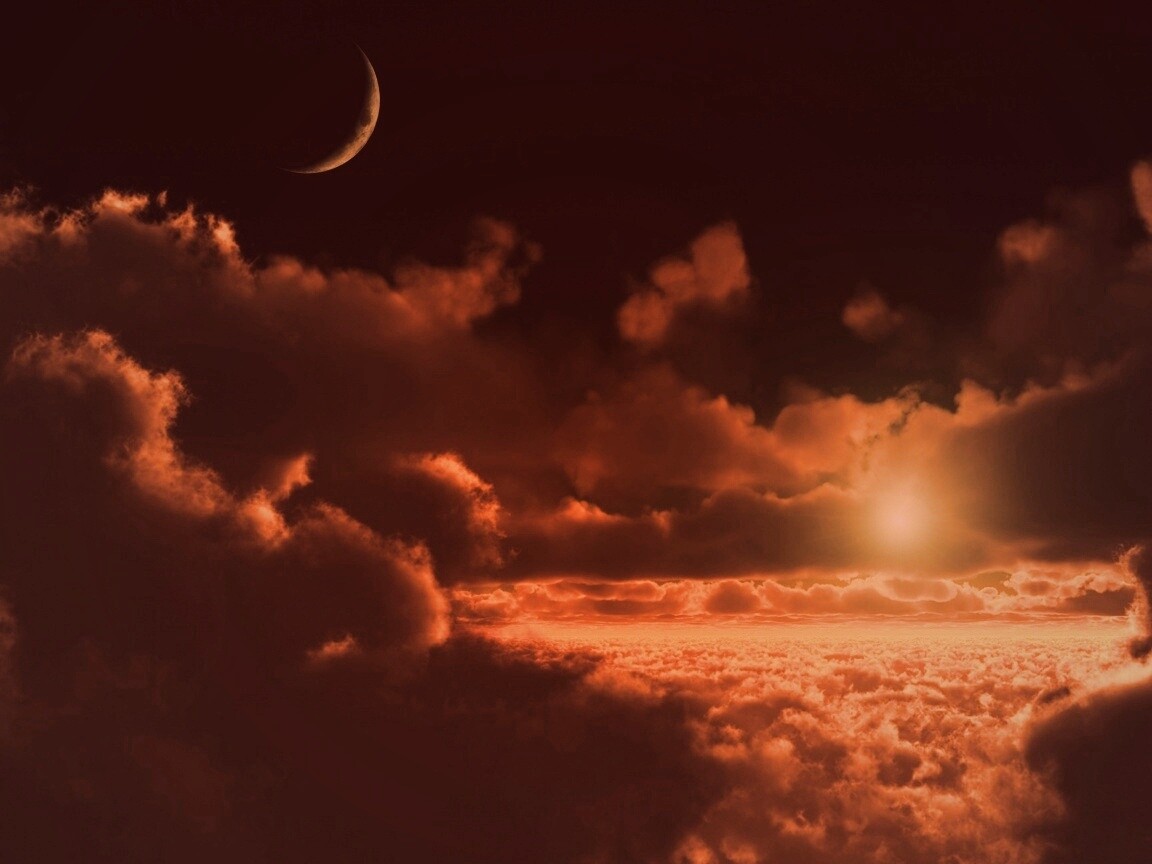 Над облаками обои