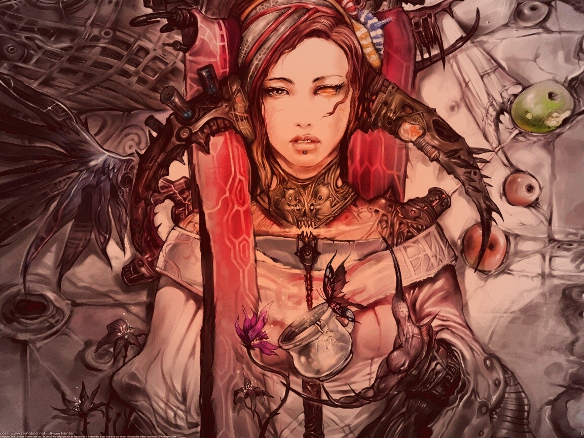 Странная девушка обои