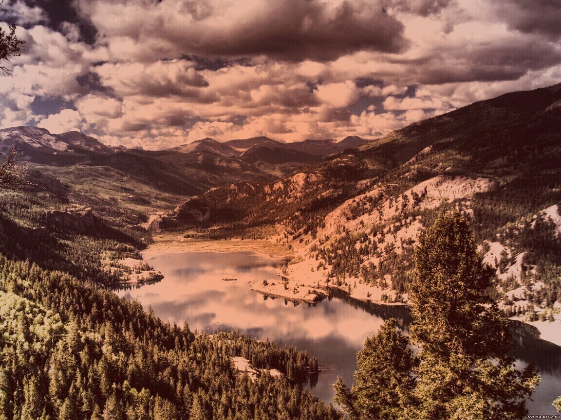 Горное озеро обои