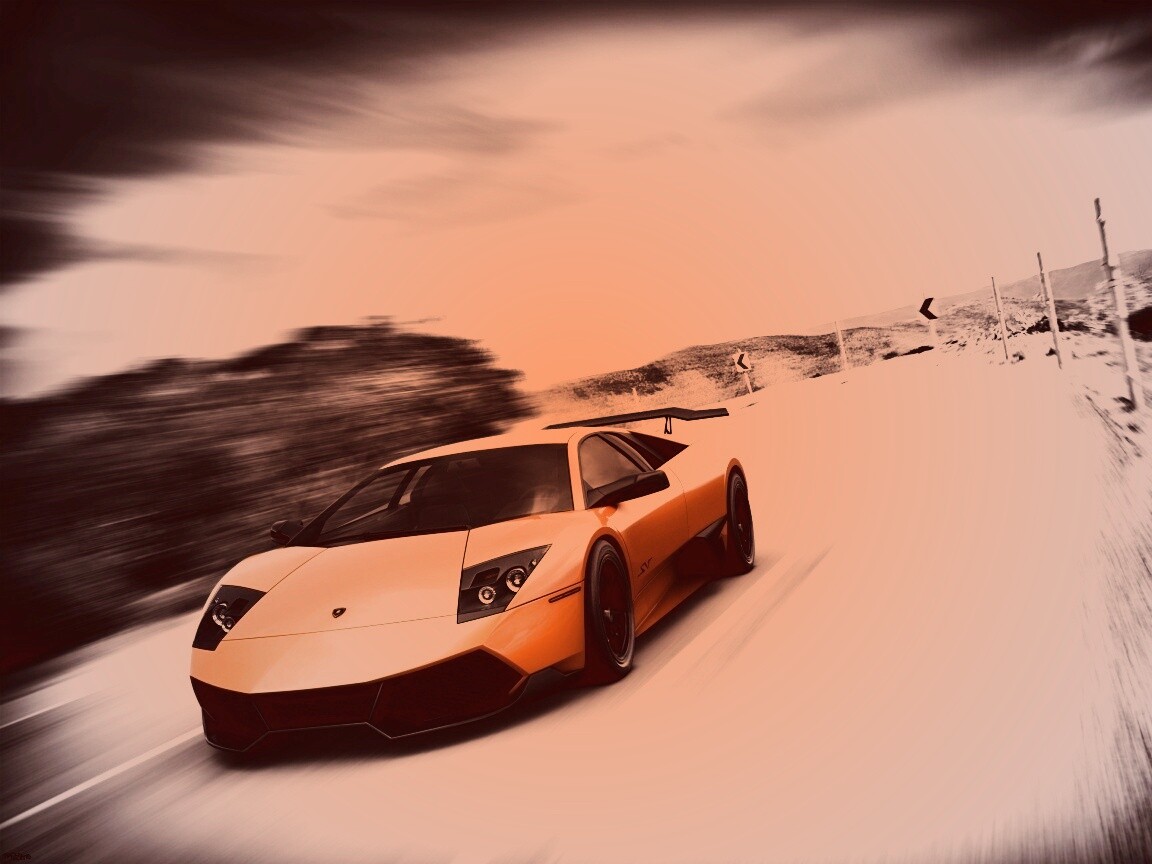 Желтая Ламборджини обои