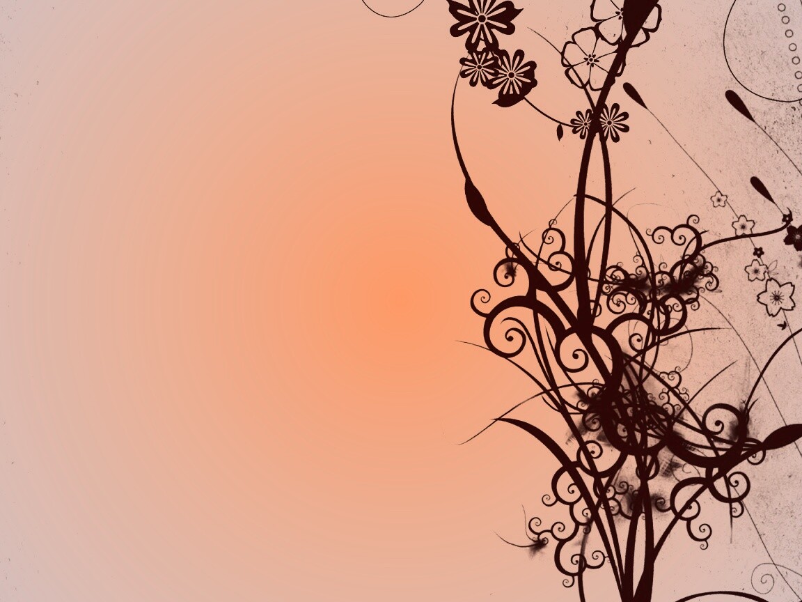 Фон с красивым черным узором обои