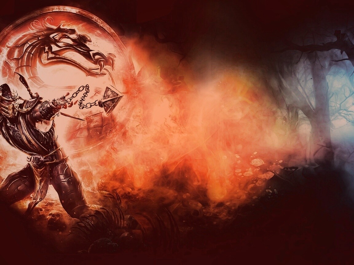 Бой SubZero и Scorpion из Mortal Kombat обои