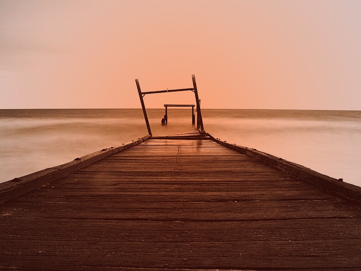 Мостки до горизонта обои