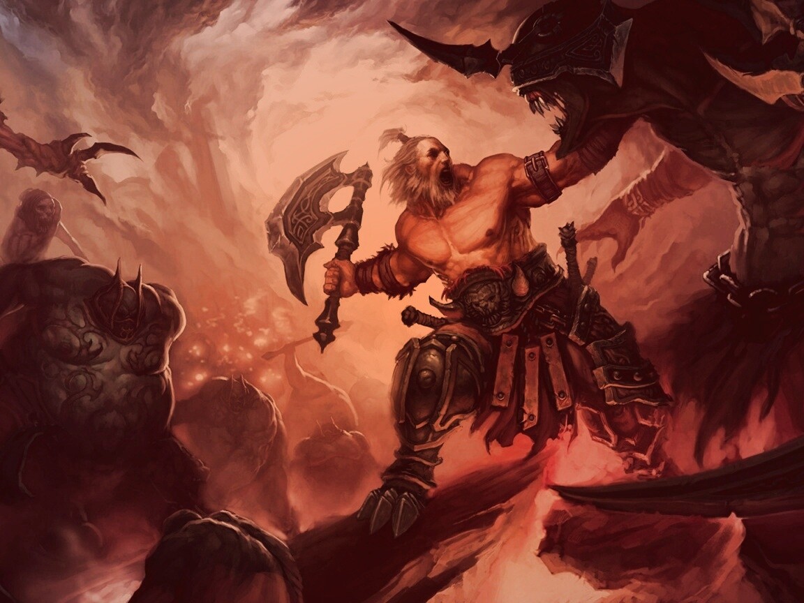 Варвар из Diablo 3 обои