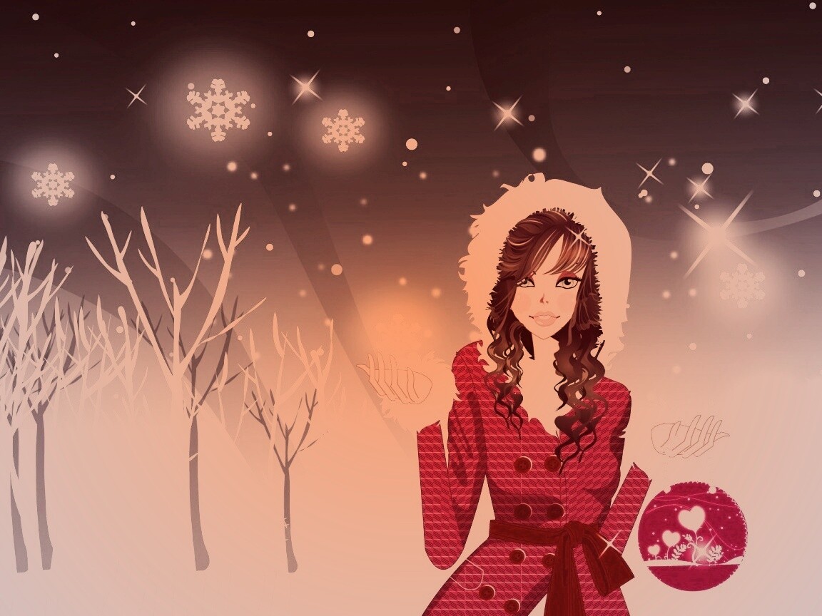 Модный новый год обои