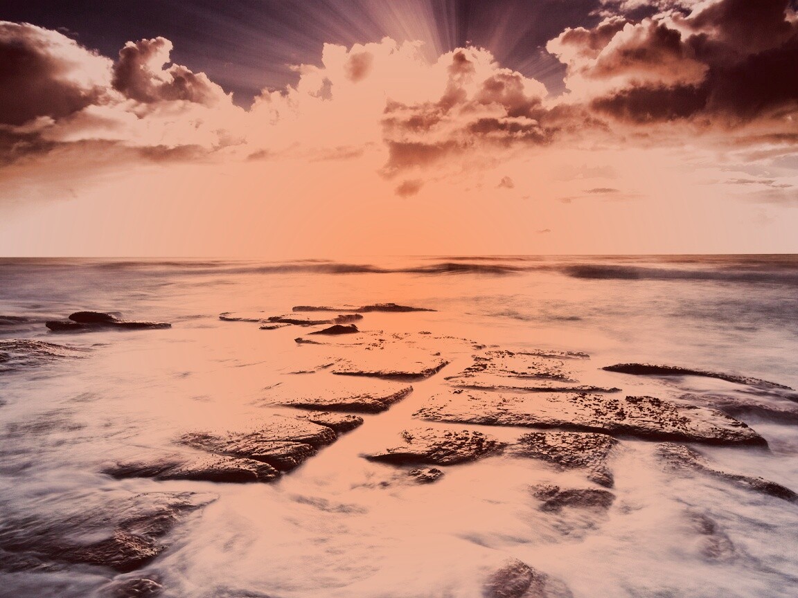 Море в HDR обои