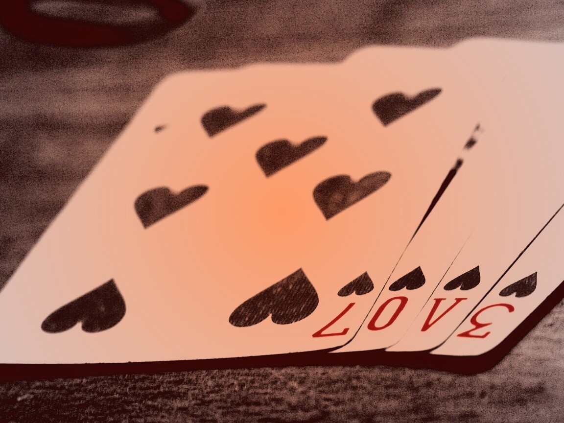 Любовь и карты обои