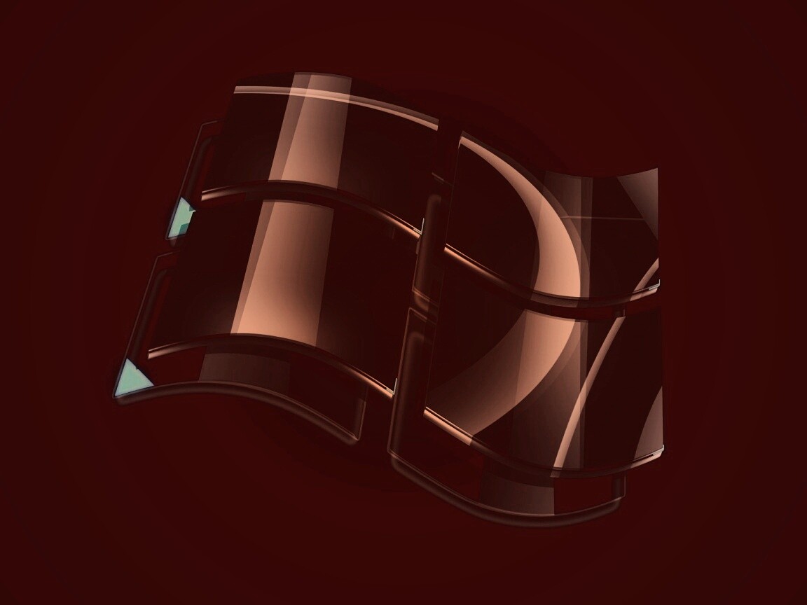 Стеклянный логотип Windows обои