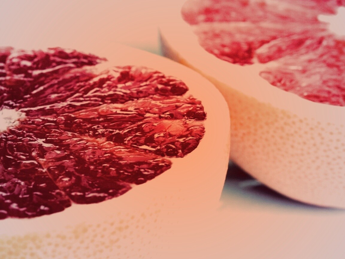 Грейпфрут в разрезе обои