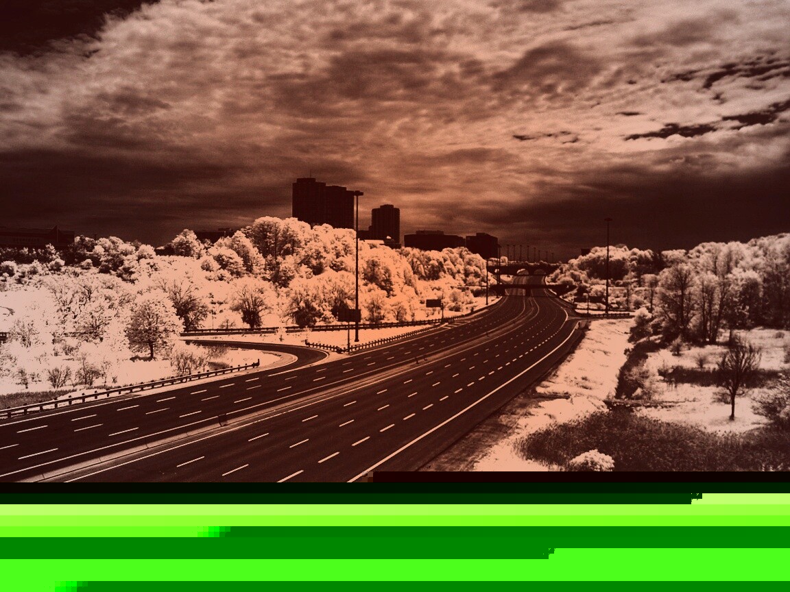 Черно-белое шоссе обои