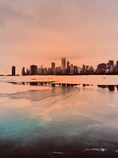 Зимний город обои